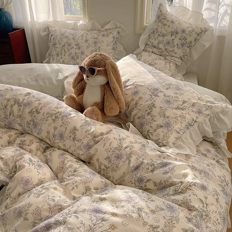 7design flower frill bedlinen set