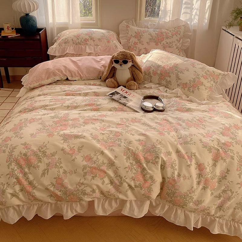 7design flower frill bedlinen set