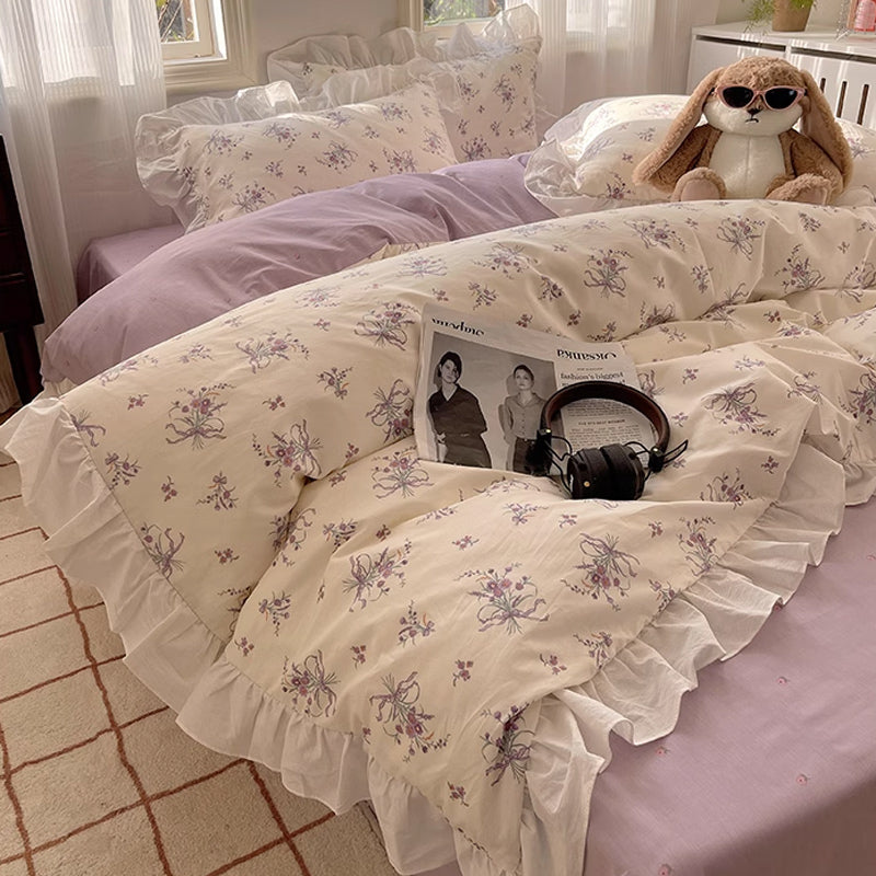 7design flower frill bedlinen set
