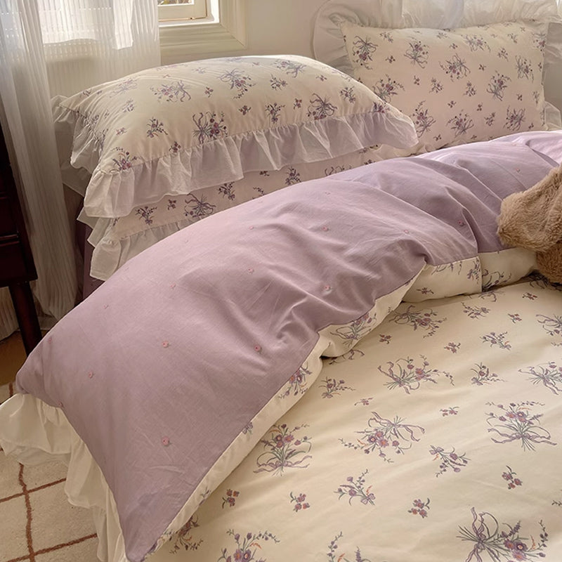 7design flower frill bedlinen set