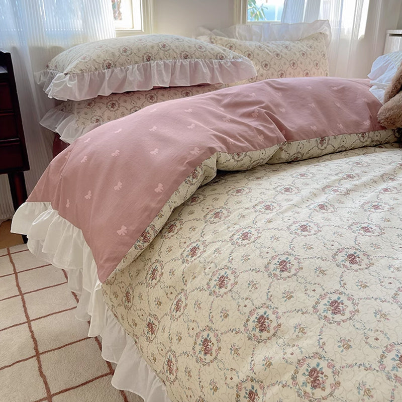 7design flower frill bedlinen set