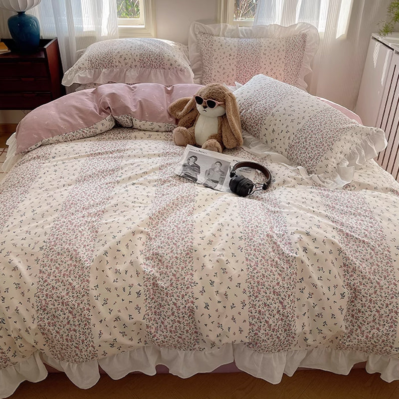 7design flower frill bedlinen set