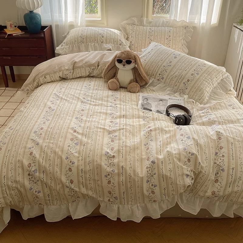 7design flower frill bedlinen set