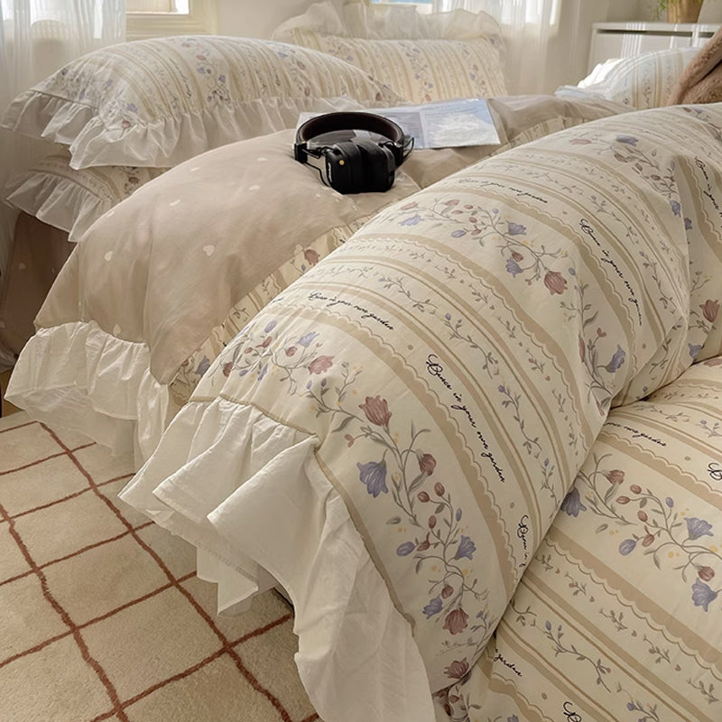 7design flower frill bedlinen set