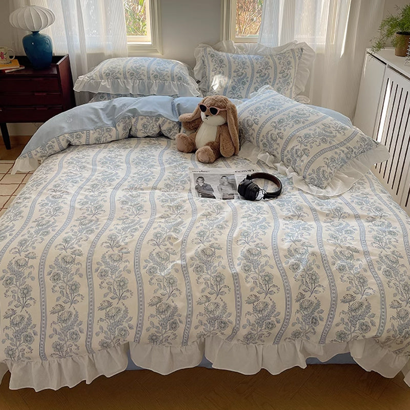 7design flower frill bedlinen set