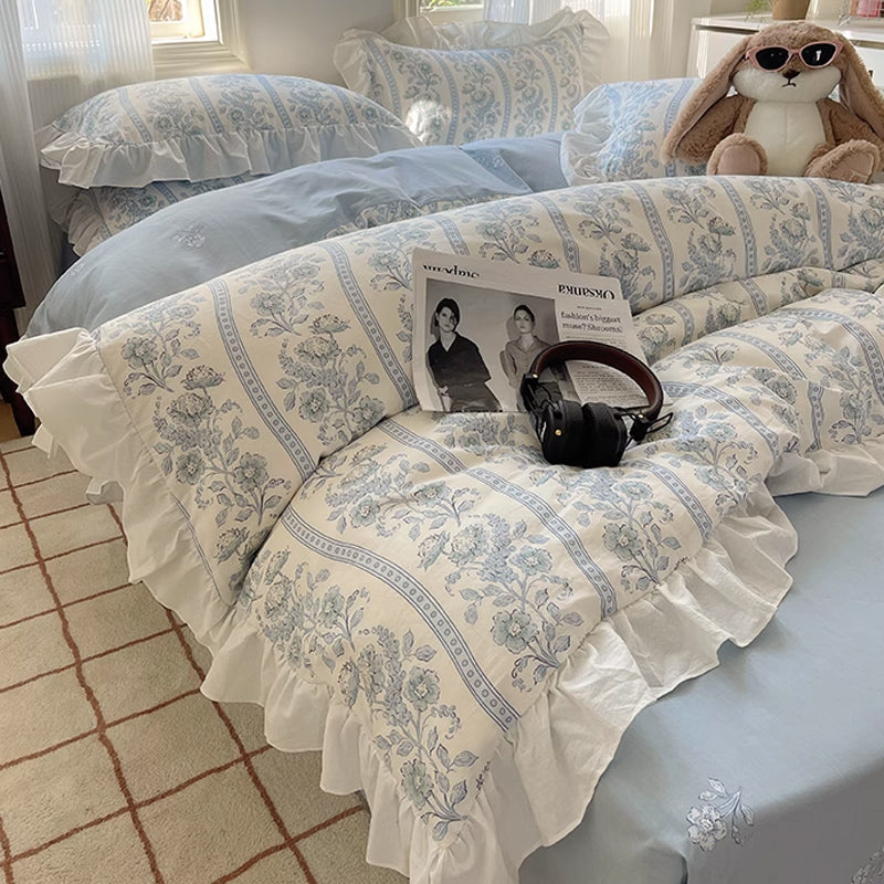 7design flower frill bedlinen set