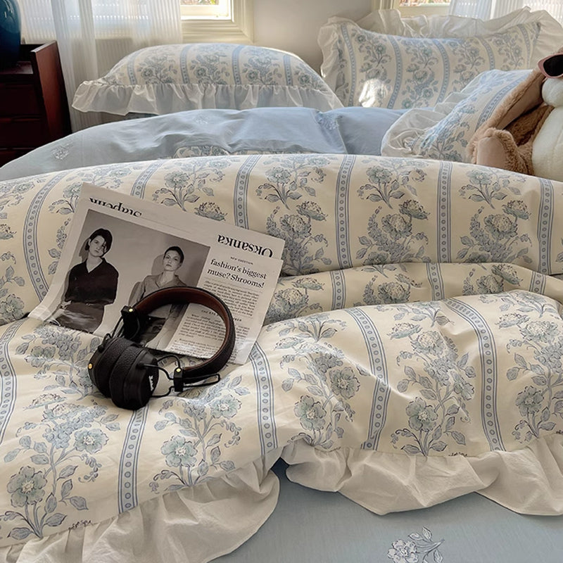 7design flower frill bedlinen set