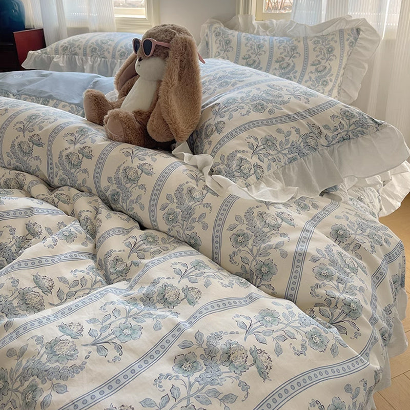 7design flower frill bedlinen set