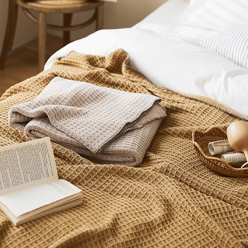 5color waffle knit blanket
