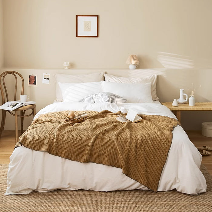 5color waffle knit blanket