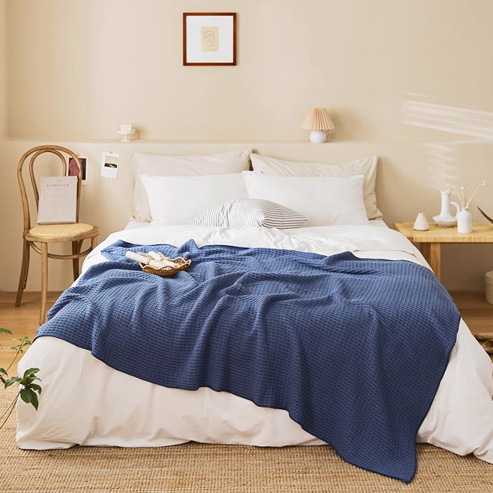 5color waffle knit blanket