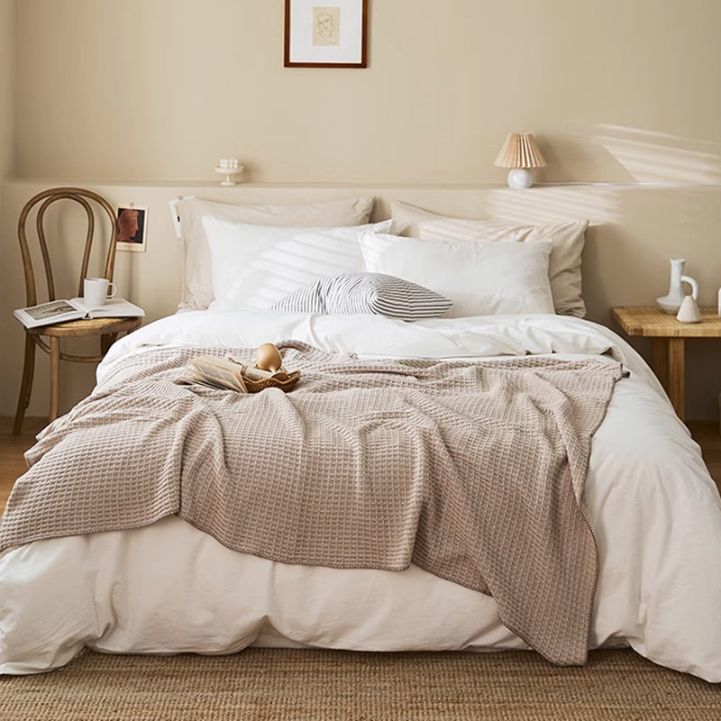 5color waffle knit blanket