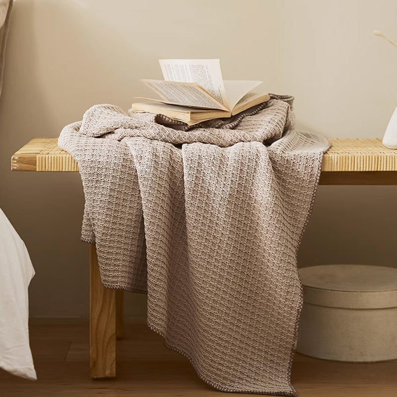 5color waffle knit blanket