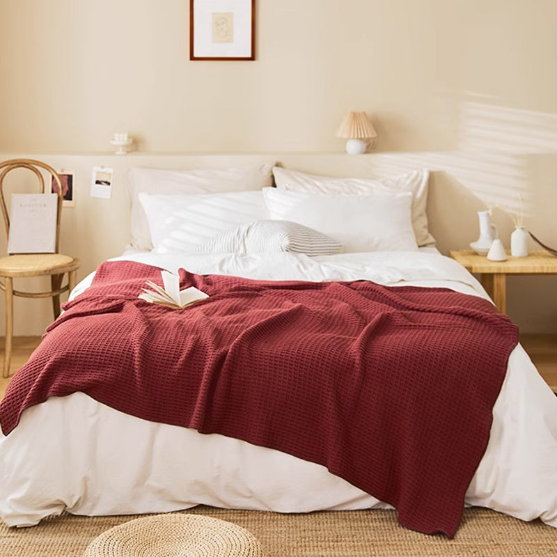 5color waffle knit blanket