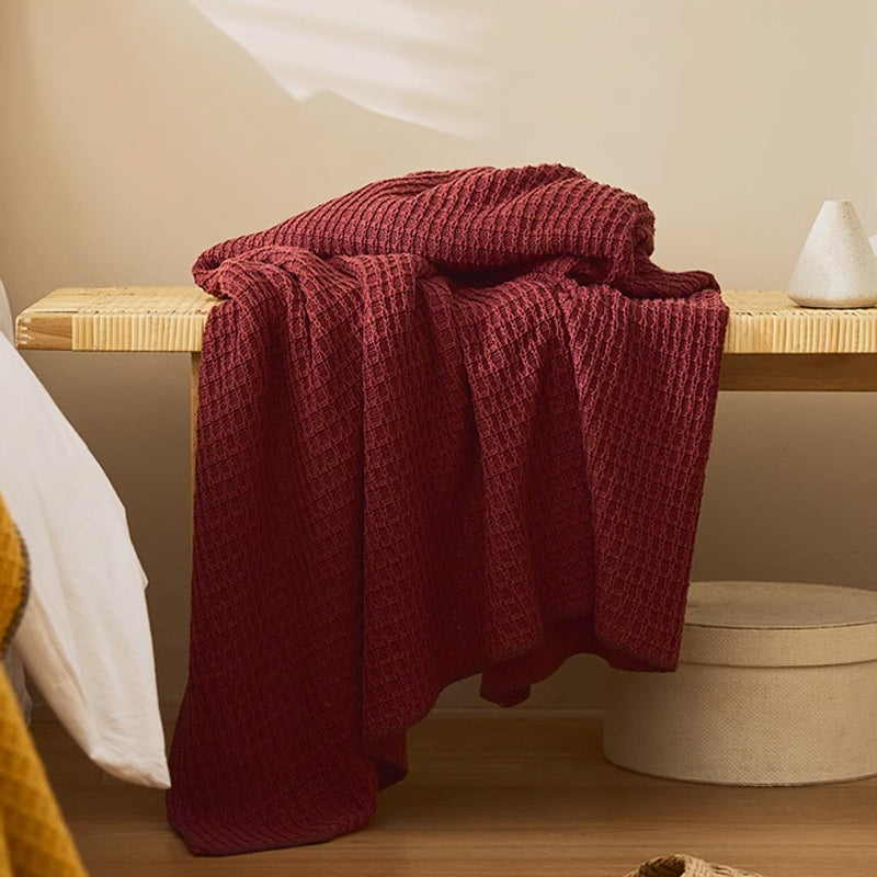 5color waffle knit blanket
