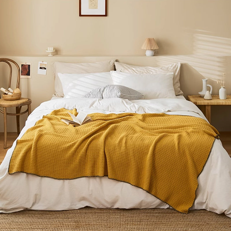5color waffle knit blanket