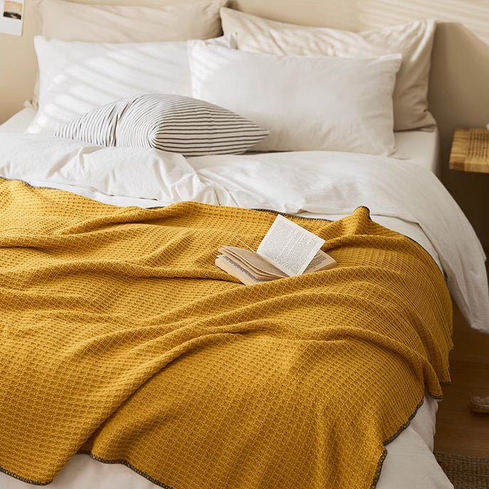 5color waffle knit blanket