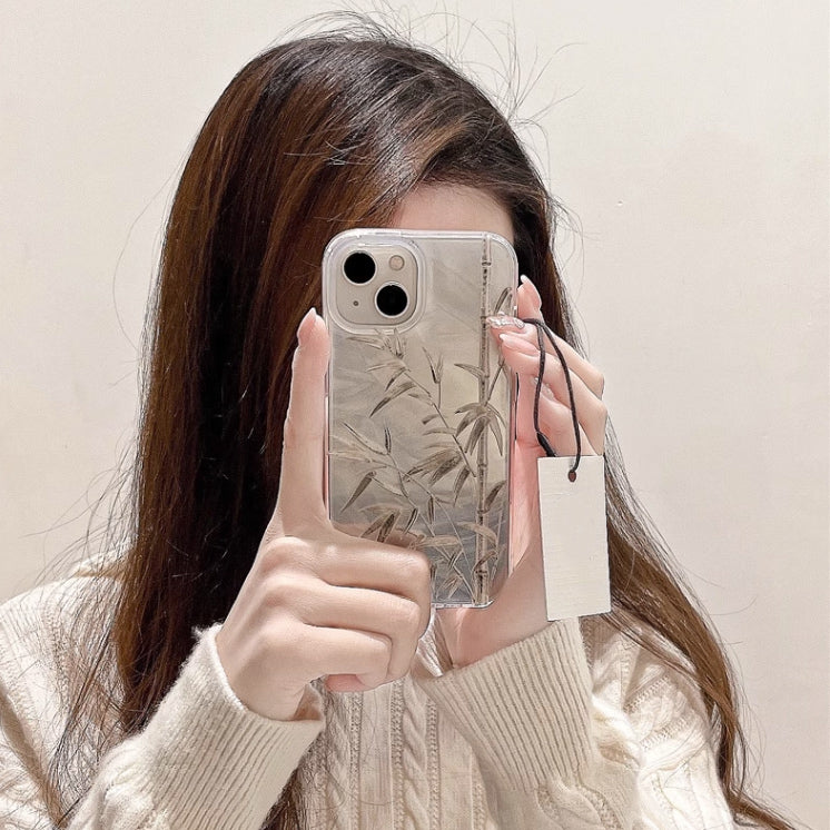 silver bamboo iPhone case