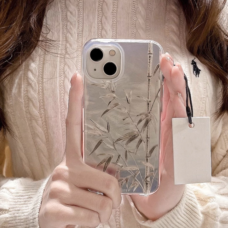 silver bamboo iPhone case