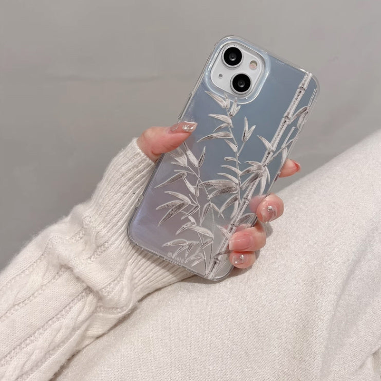 silver bamboo iPhone case