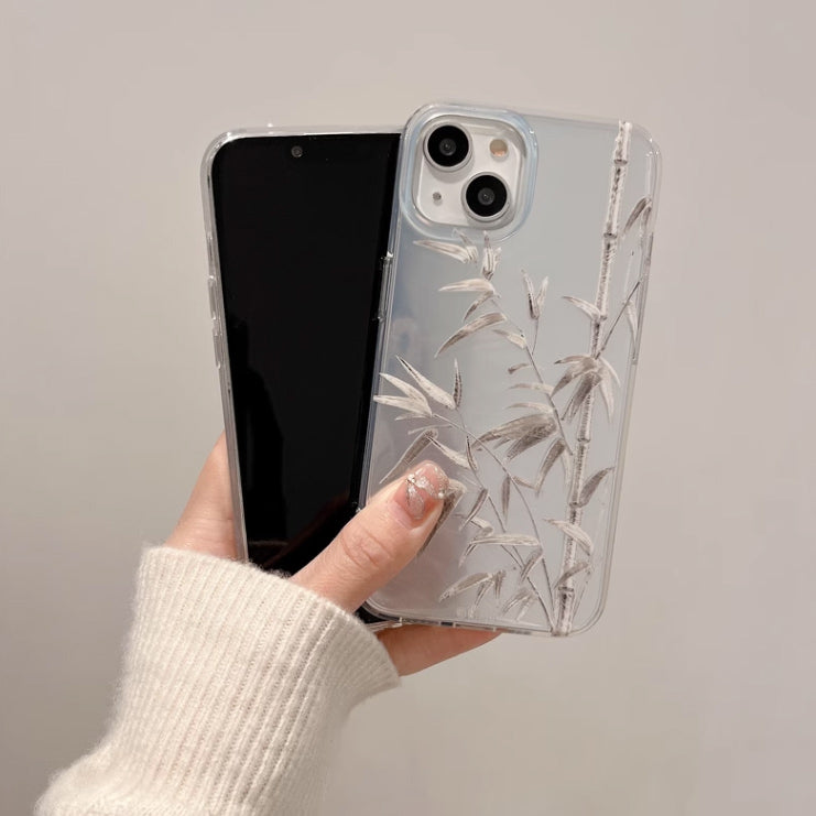 silver bamboo iPhone case
