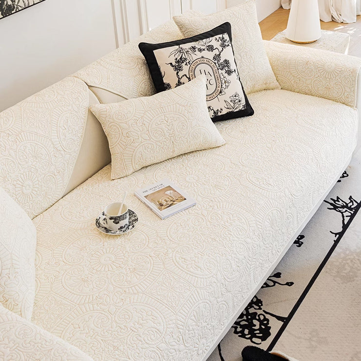 3color ethnic stitch sofa cover