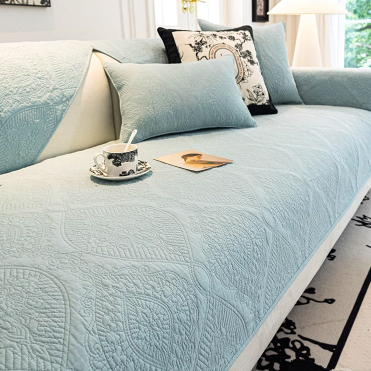 3color retro stitch sofa cover