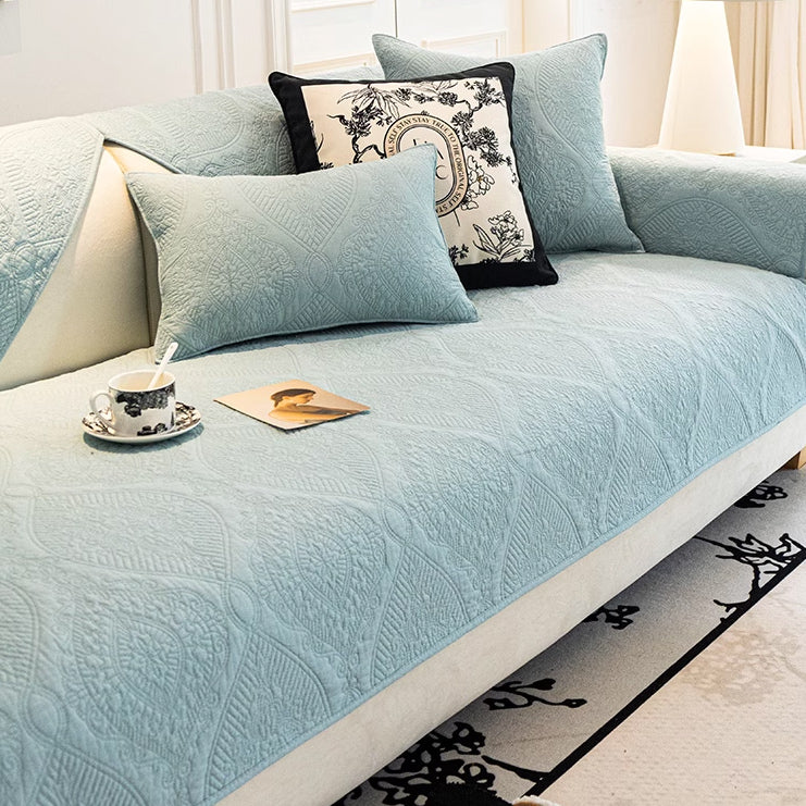 3color retro stitch sofa cover