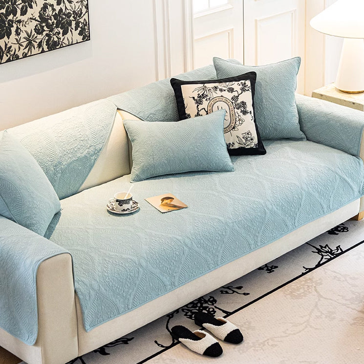 3color retro stitch sofa cover