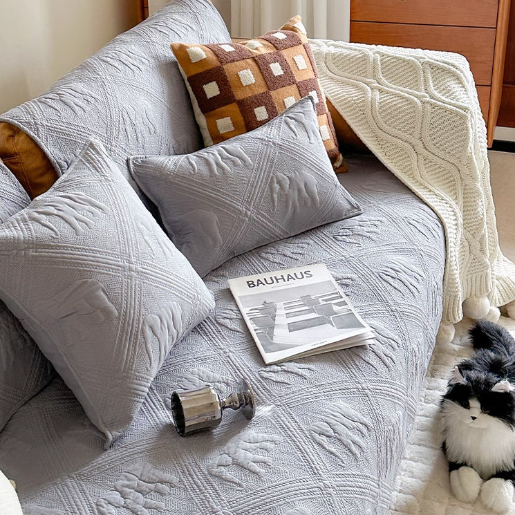 4color embossed elephant sofa cover