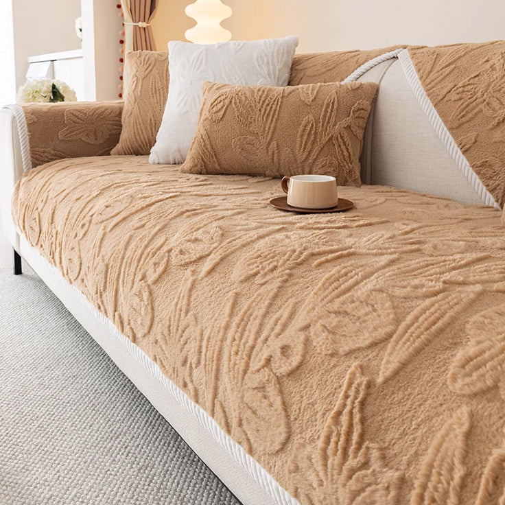 5color flower fur cushion