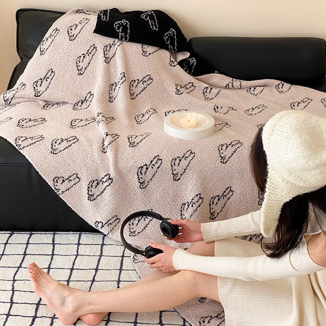 2design jacquard pile blanket