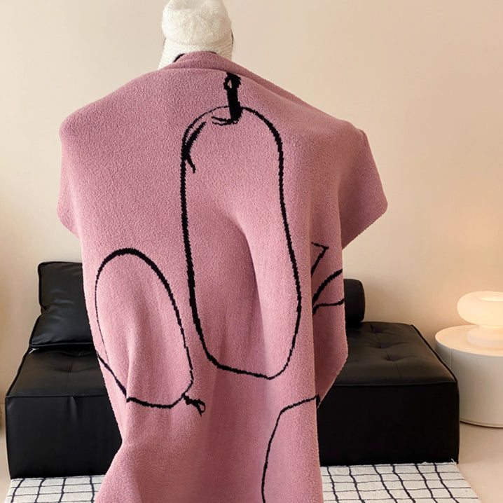 2design jacquard pile blanket