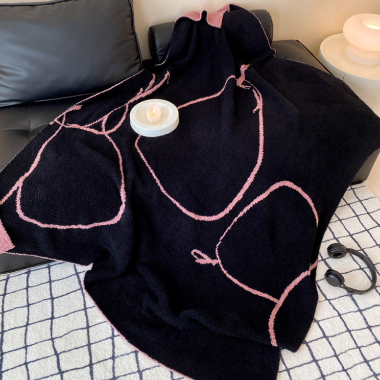 2design jacquard pile blanket