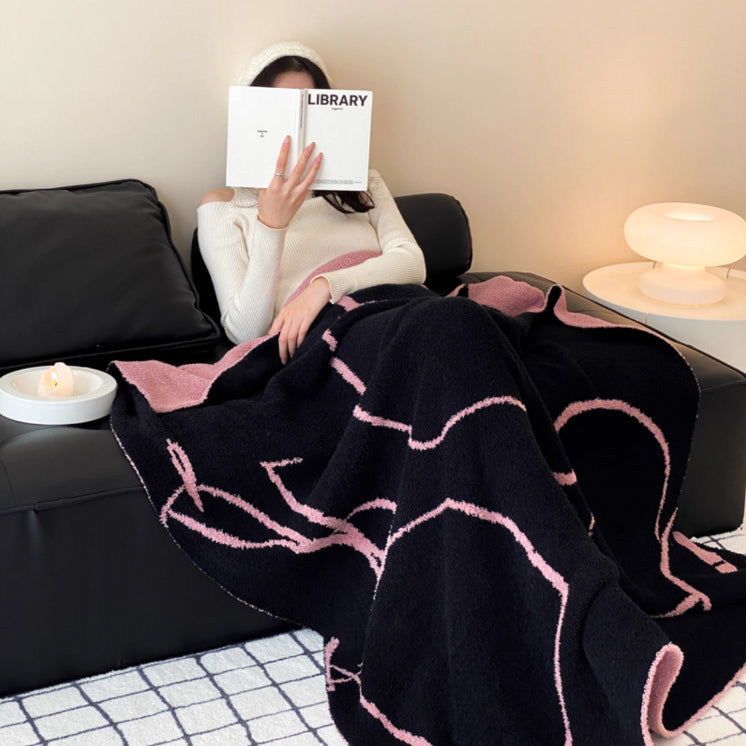 2design jacquard pile blanket