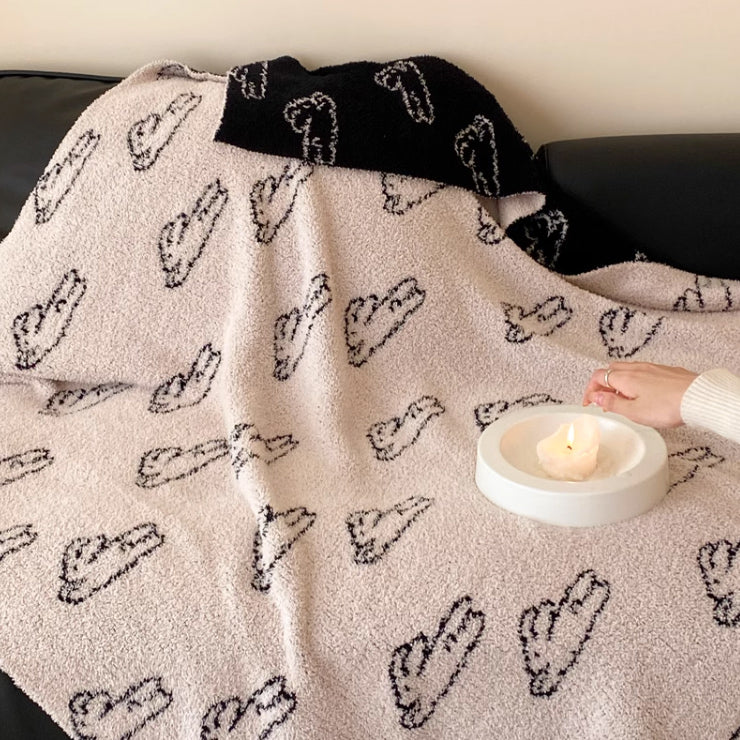 2design jacquard pile blanket