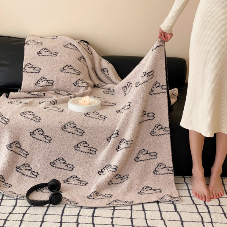 2design jacquard pile blanket