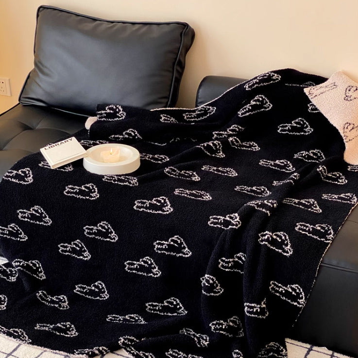2design jacquard pile blanket