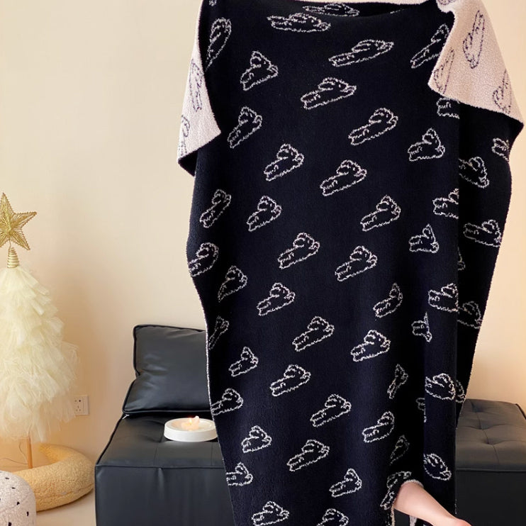 2design jacquard pile blanket