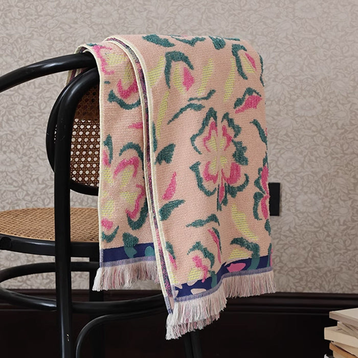 jacquard flower towel