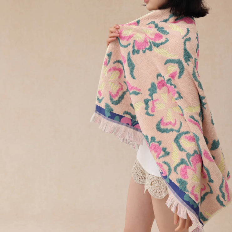 jacquard flower towel