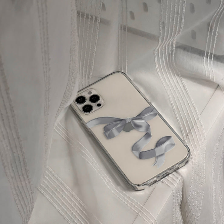 silver ribbon iPhone case