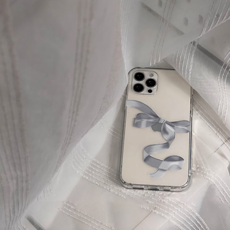 silver ribbon iPhone case