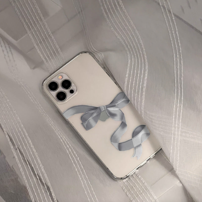 silver ribbon iPhone case