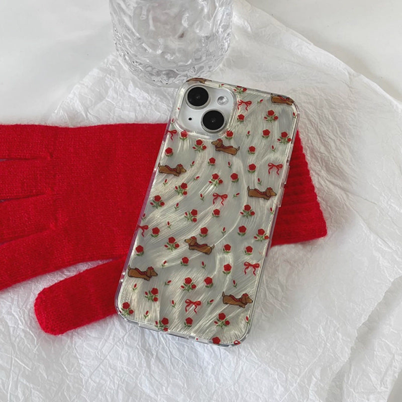 red flower iPhone case