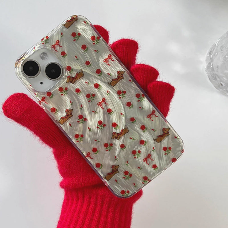 red flower iPhone case