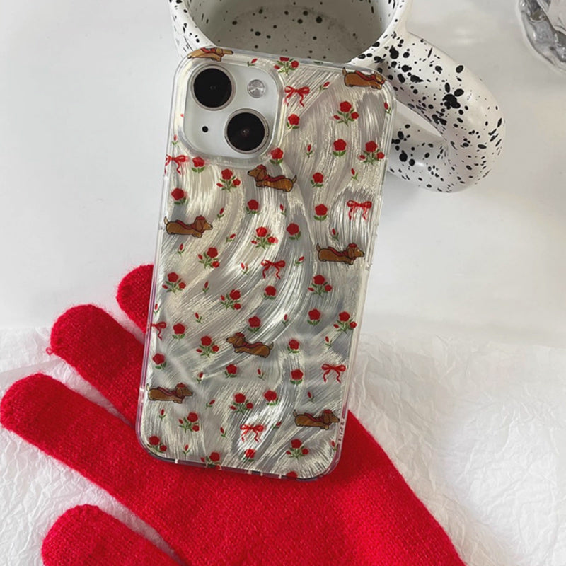 red flower iPhone case