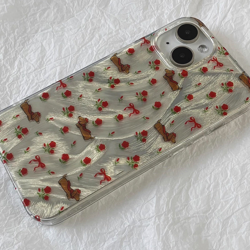 red flower iPhone case