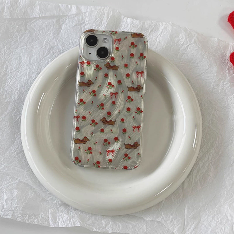 red flower iPhone case
