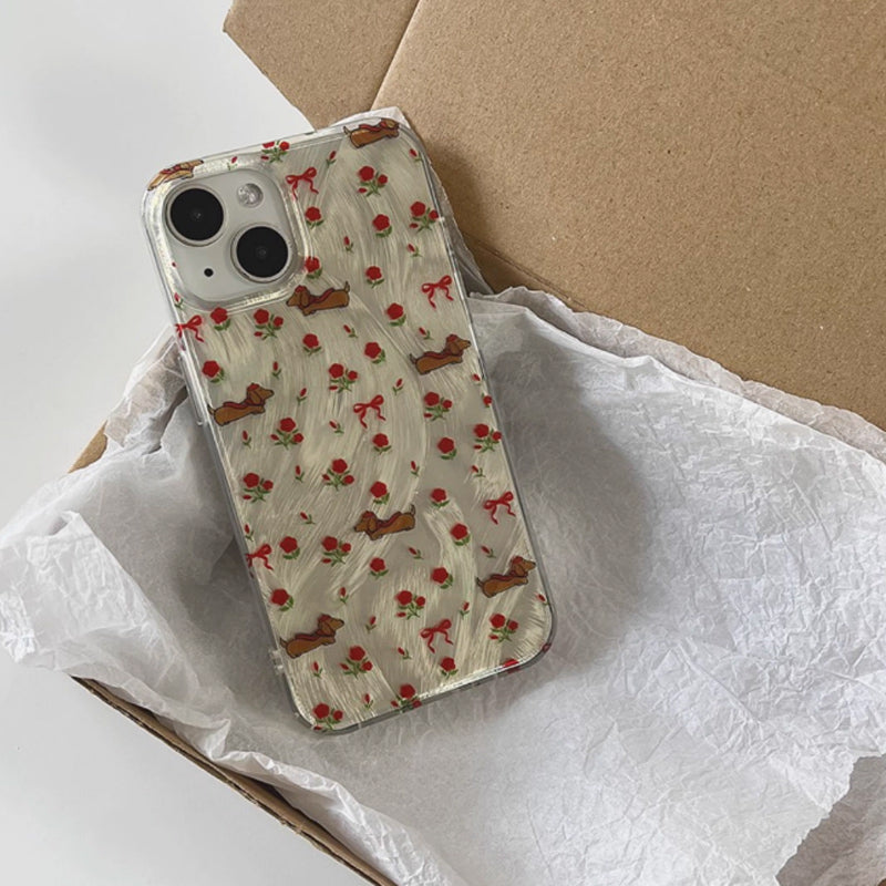 red flower iPhone case